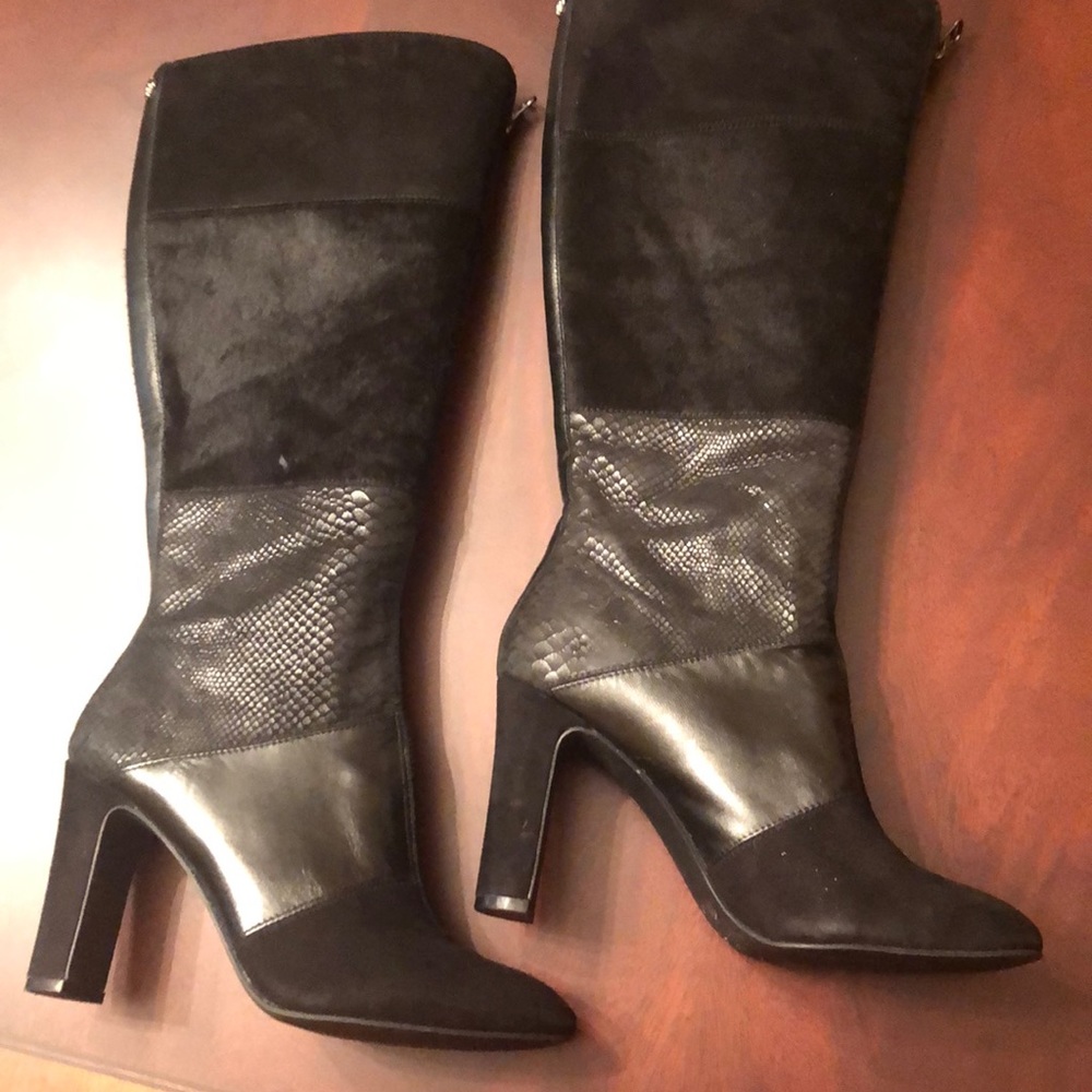 Sexy size 8.5 Anne Klein multi texture boots.